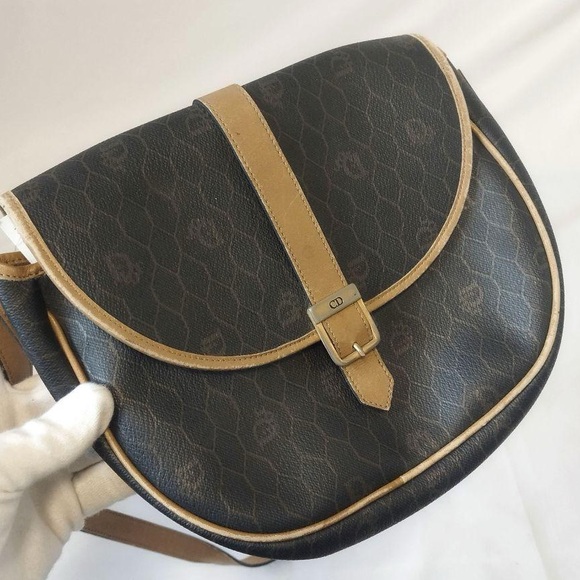 Dior Handbags - Authentic Dior Logo Brown Vintage Crossbody Bag